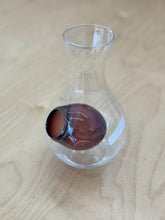 Load image into Gallery viewer, Vintage Clear &amp; Purple Glass Sake Decanter Server