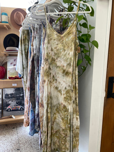 Ice Dyed Strap Dress by Thunder Textile