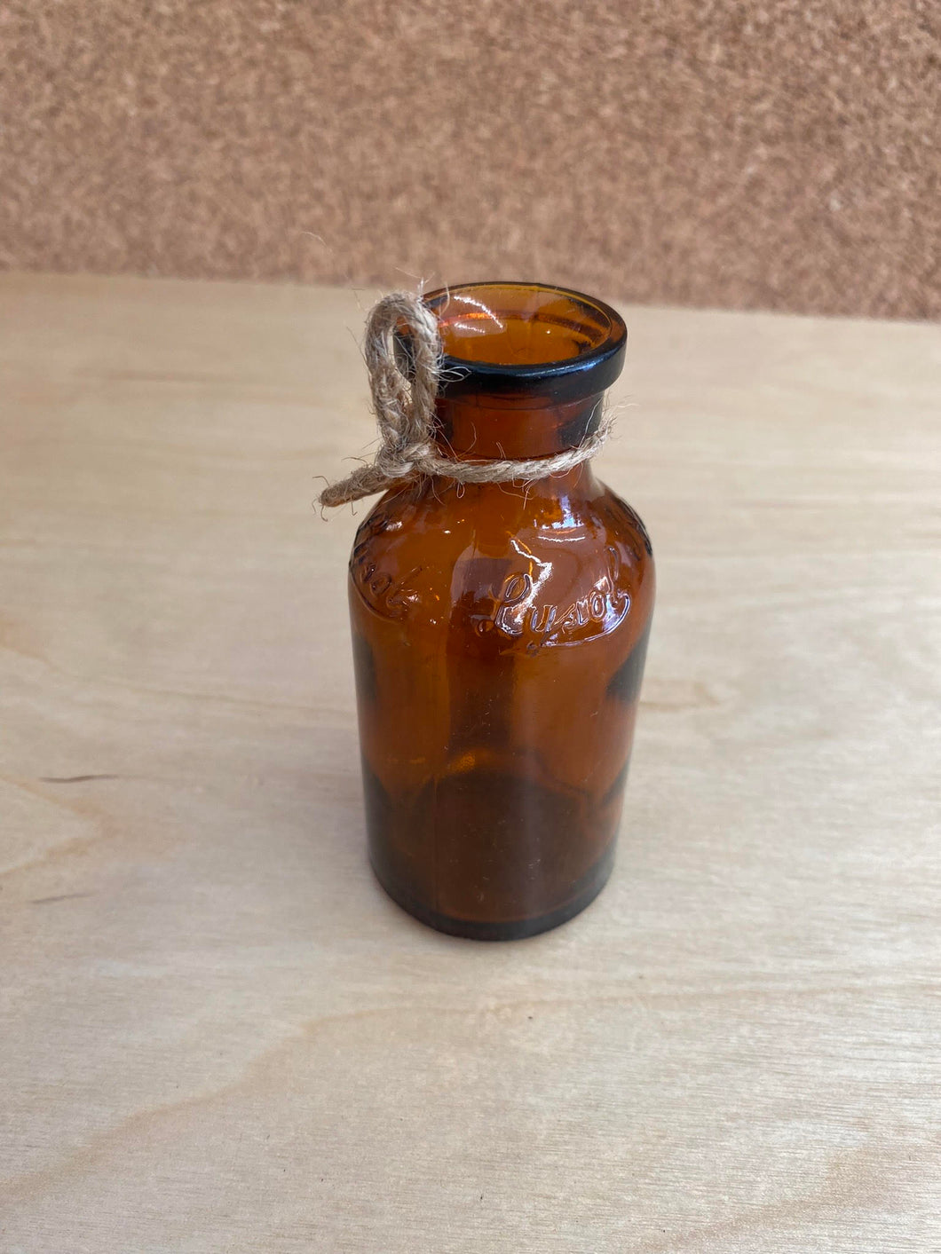 Vintage Amber Lysol Glass Bottle