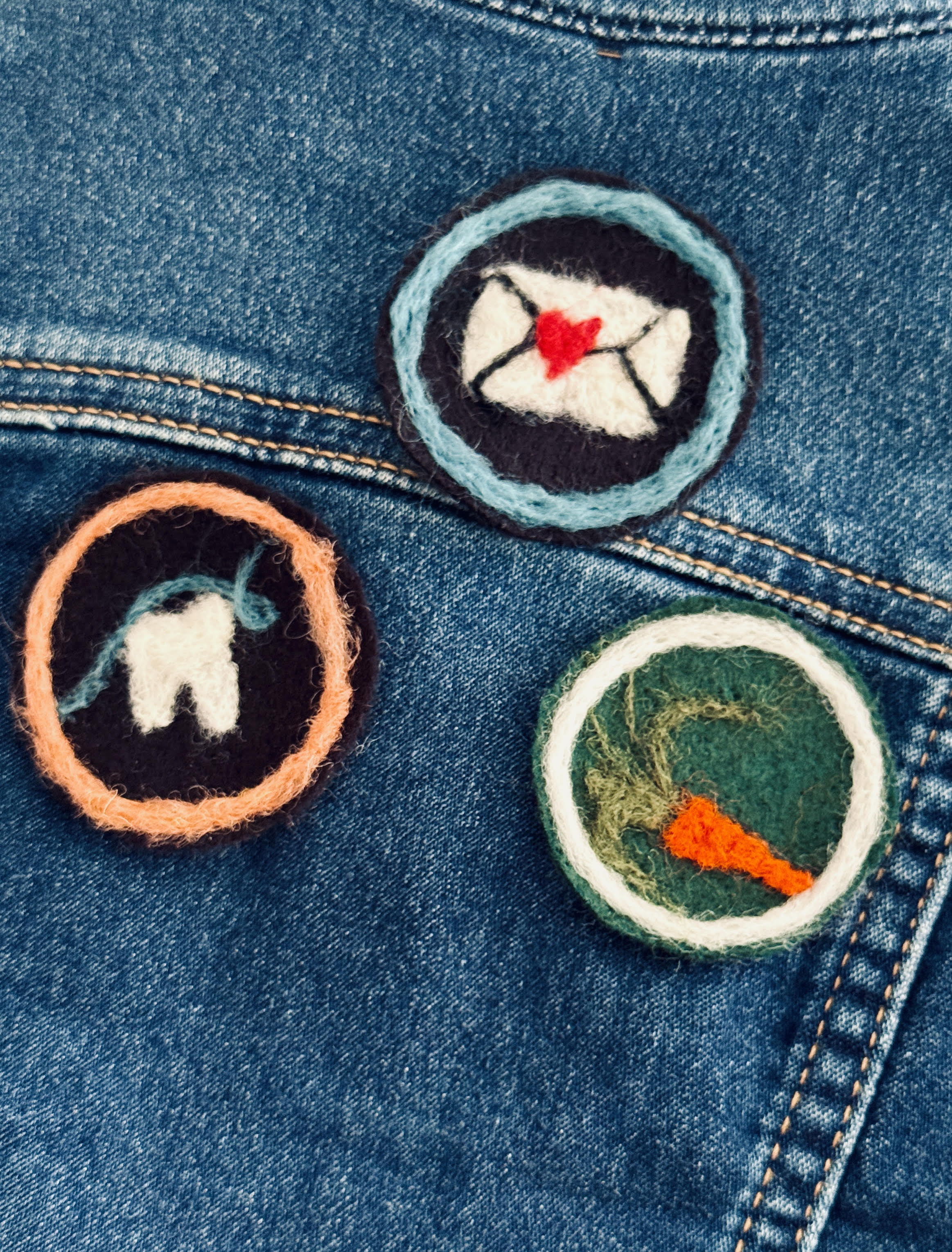 NOV 6th IN-PERSON - Felted Merit Badges with Denise Ambrosi