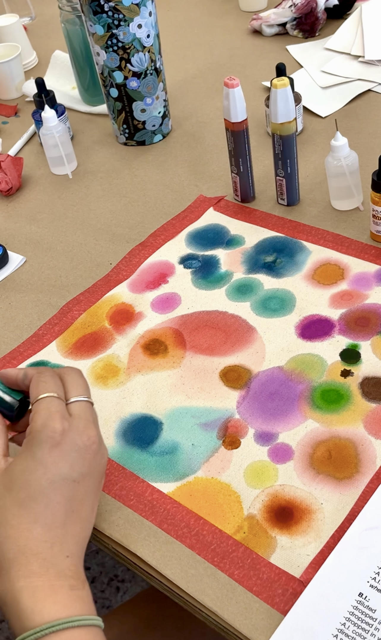 FEB 23rd IN-PERSON - Paint on Raw Canvas (Watercolors & Alcohol Ink) with Mirina Moloney