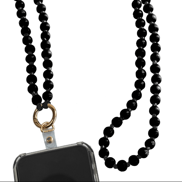 Used by Warner Bros Studio! Wood Beaded Cell Phone Chain : Natural - These Hands Makers Collective