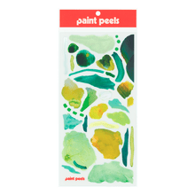 Load image into Gallery viewer, Vibrant Greens Paint Peels - No.004 Single Sticker Sheet - These Hands Makers Collective