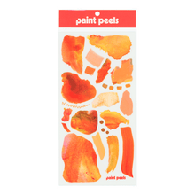 Load image into Gallery viewer, Vibrant Oranges Paint Peels - No.002 Single Sticker Sheet - These Hands Makers Collective