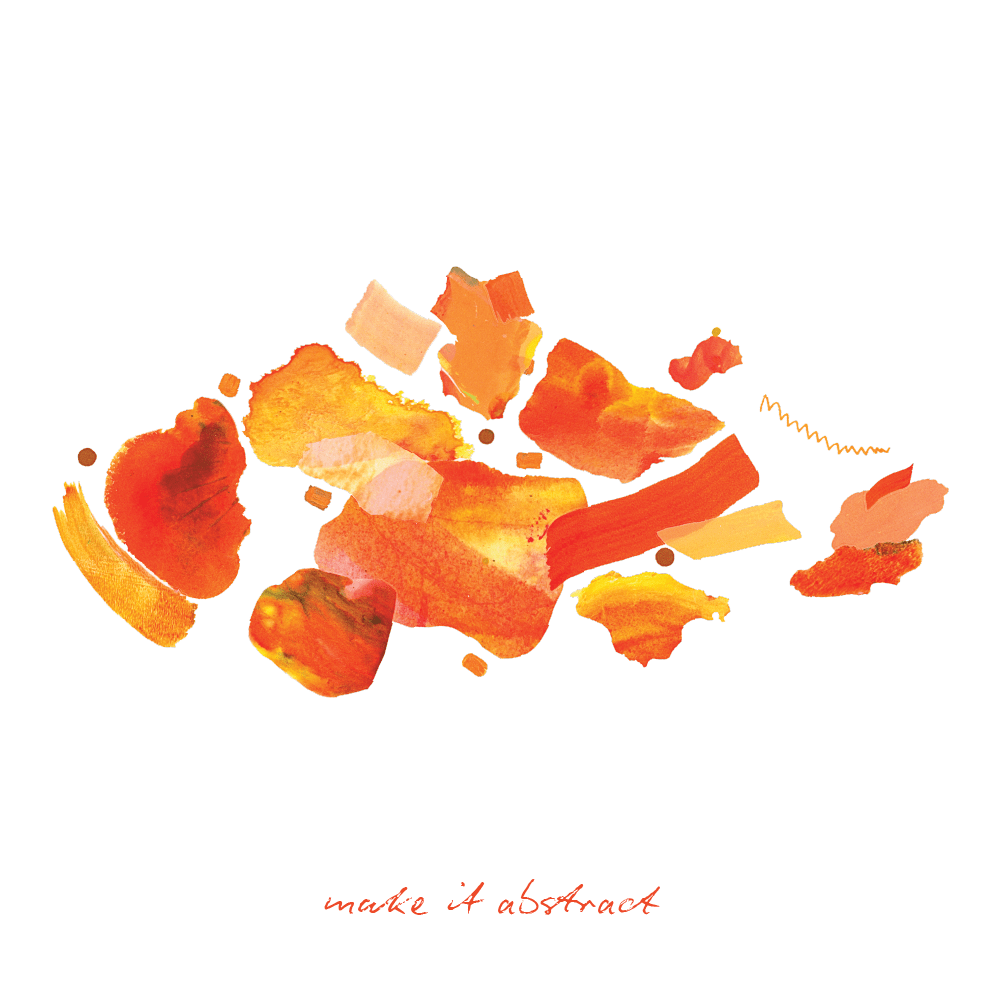 Vibrant Oranges Paint Peels - No.002 Single Sticker Sheet - These Hands Makers Collective