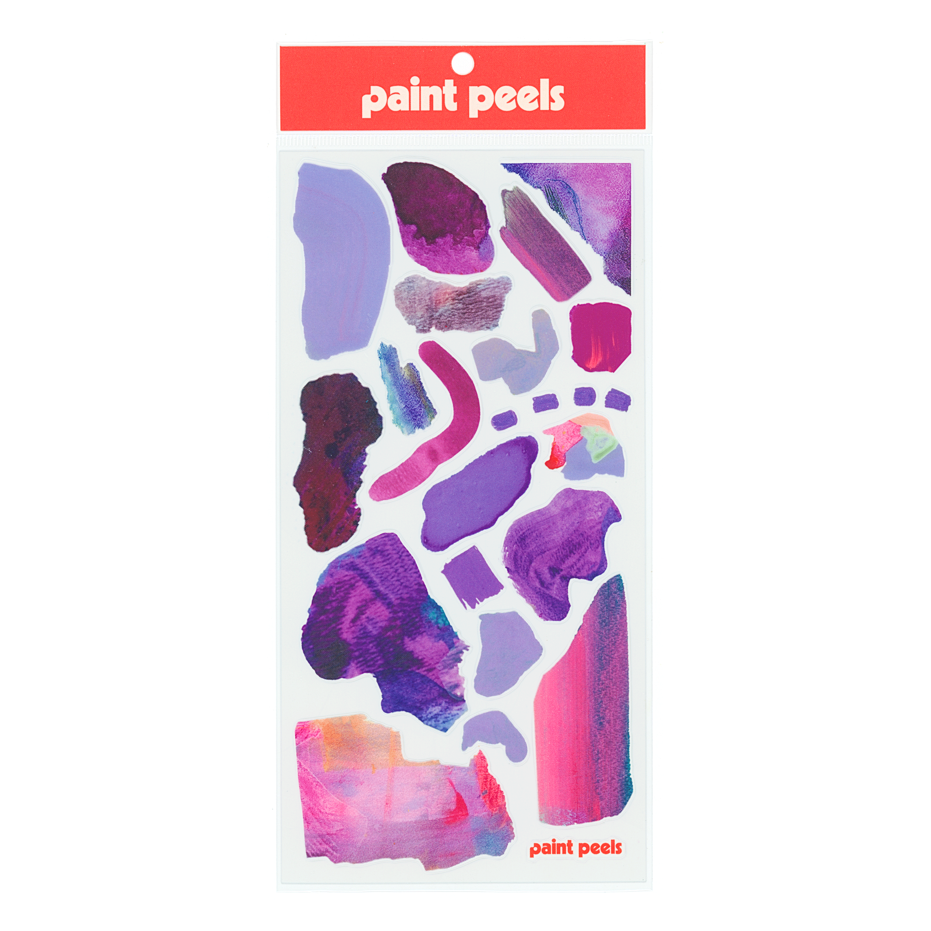 Vibrant Purples Paint Peels - No.006 Single Sticker Sheet - These Hands Makers Collective