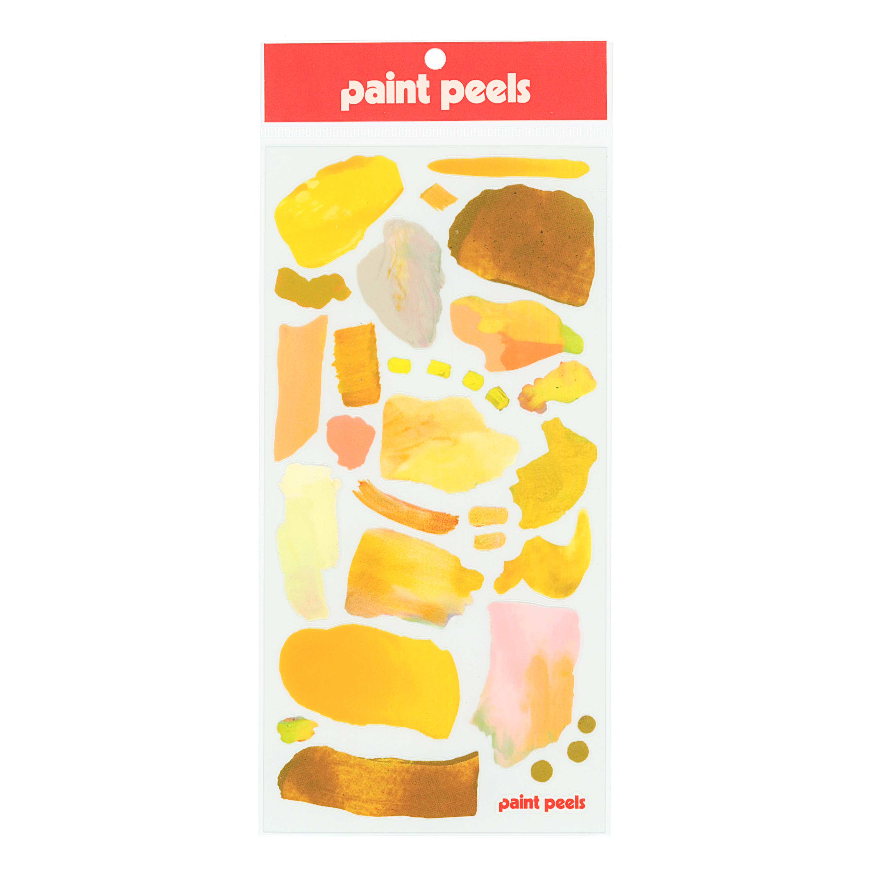 Vibrant Yellows Paint Peels - No.003 Single Sticker Sheet - These Hands Makers Collective
