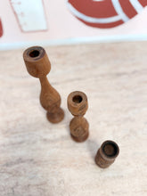 Load image into Gallery viewer, Vintage hand - carved wooden candlestick holders (Made in India) - These Hands Makers Collective