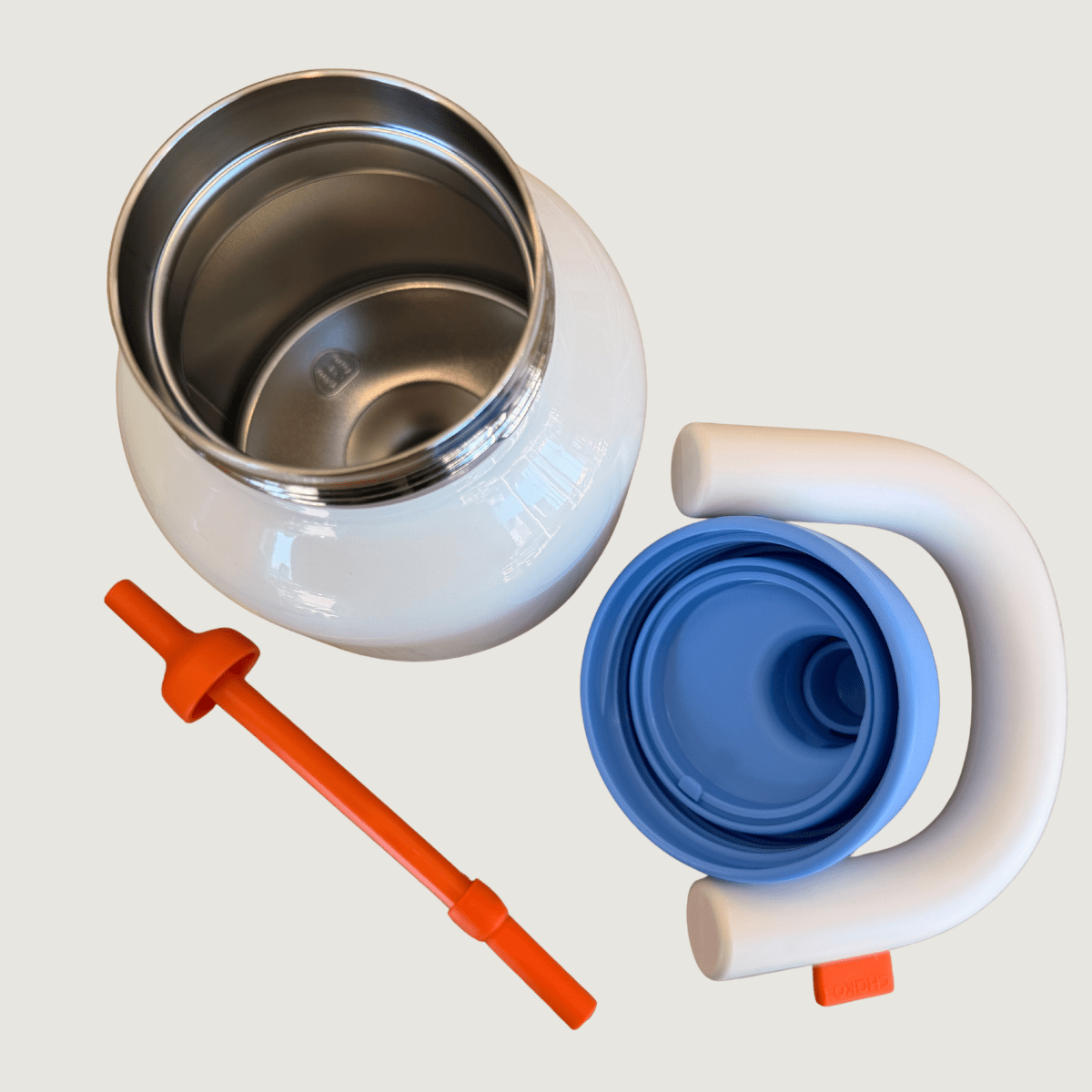 Water Bottle with Straw + Handle | Wide Mouth vacuum insulated stainless steel Bottle | Reusable, leak - proof and BPA - free | 33oz - These Hands Makers Collective