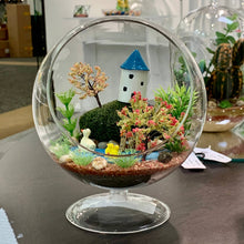 Load image into Gallery viewer, WGV Slant Bowl Terrarium On Stem - 6" x 7"H - These Hands Makers Collective