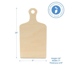 Load image into Gallery viewer, Wood Cutting Board Cutout with Handle: 14" - These Hands Makers Collective