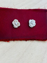 Load image into Gallery viewer, Sterling Silver Rose Studs with Diamonds by John Meyer