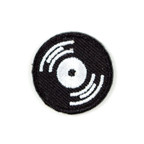 Record Embroidered Sticker Patch: 1