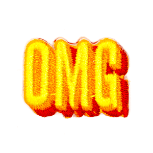 OMG Embroidered Sticker Patch: 1" x 1"