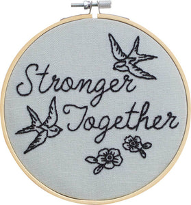 Hoop Embroidery Kit - Stronger Together