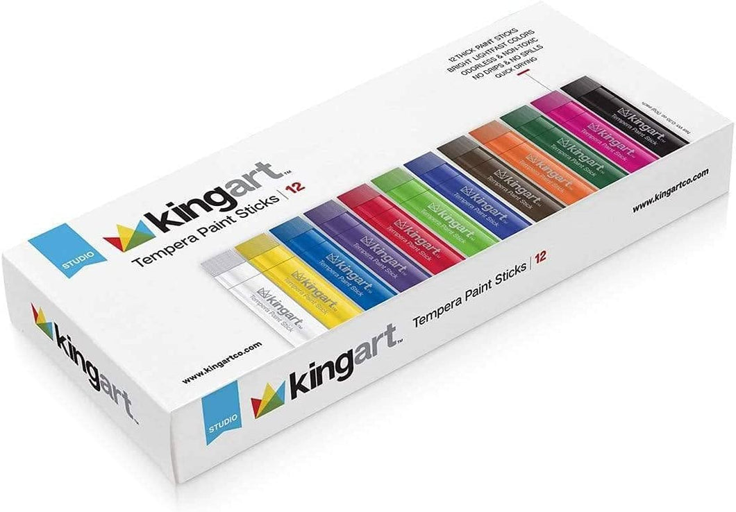 Kingart Tempera Paint Sticks - Set of 12