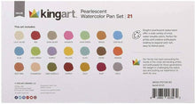 Load image into Gallery viewer, Kingart Pearlescent Watercolor Pan - Set of 21