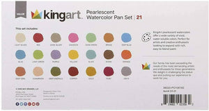 Kingart Pearlescent Watercolor Pan - Set of 21