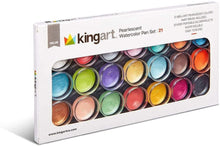 Load image into Gallery viewer, Kingart Pearlescent Watercolor Pan - Set of 21