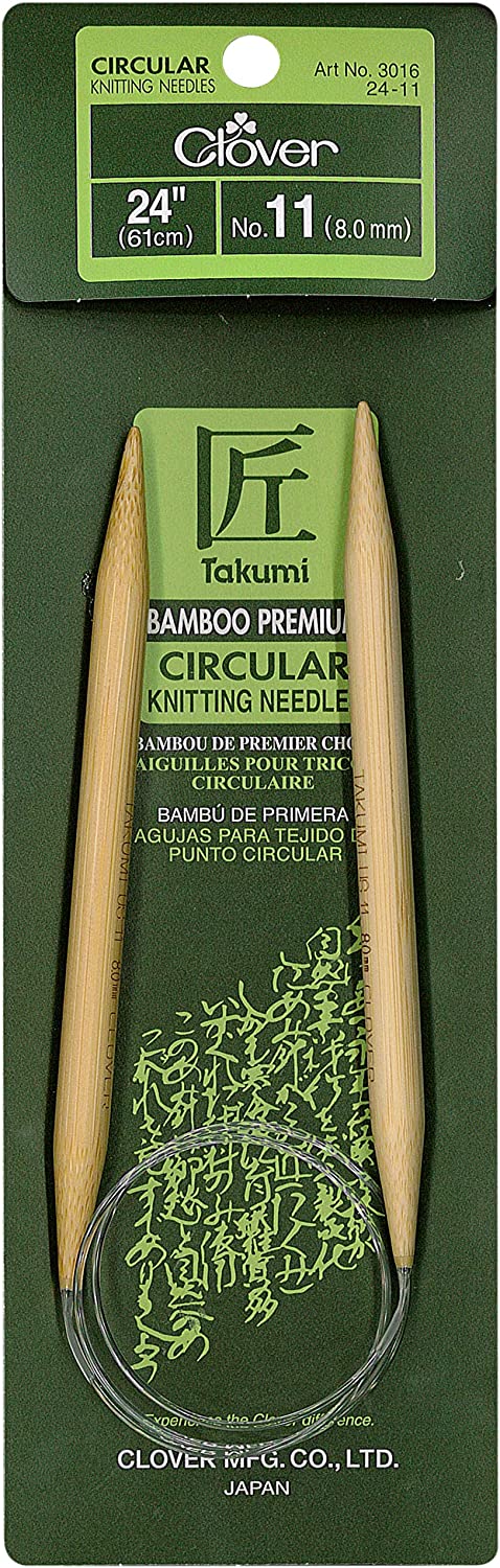Circular Bamboo Knitting Needles by Clover (Size 24)