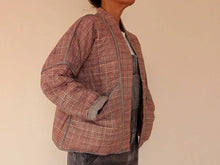 Load image into Gallery viewer, Red Check Quilted Cotton Kimono | Reversible | Jacket