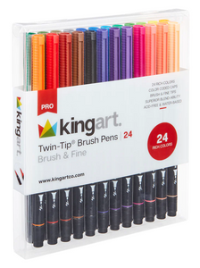Kingart Brush Pens - Set of 24