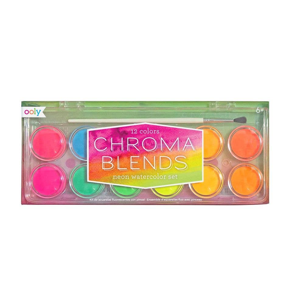 Chroma Blends Neon Watercolor Paint - 13 PC Set - These Hands Makers Collective