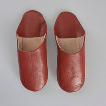 Load image into Gallery viewer, Moroccan Babouche Basic Slippers, Terracotta: Large