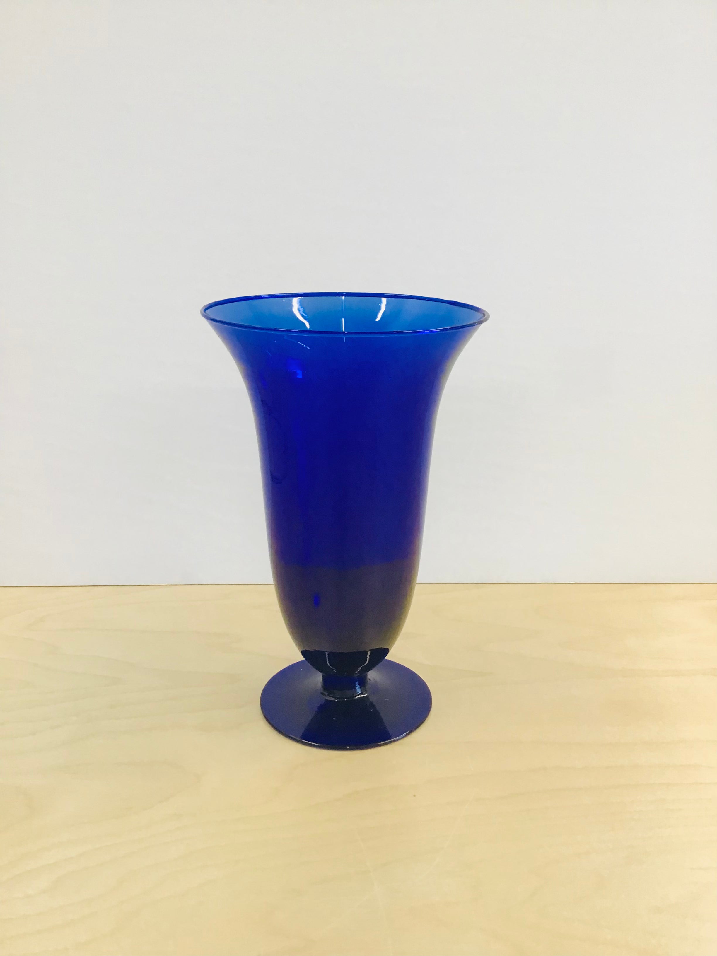 Large vintage blue vase