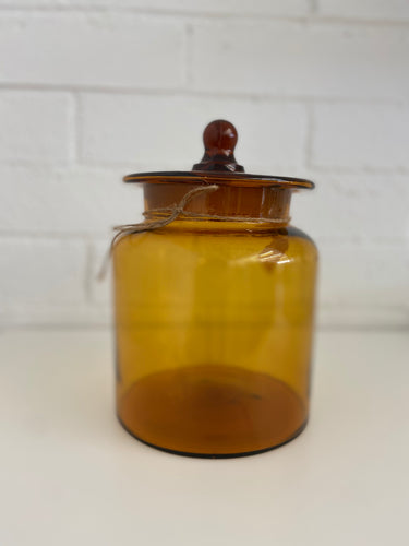 Vintage Large Gold Glass Jar