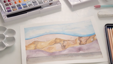 Load image into Gallery viewer, JUL 15th IN-PERSON - Watercolor for Relaxation – Abstract Mystical Mountains with Hilary Hahn