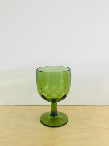 Vintage Large Avocado Green Goblet