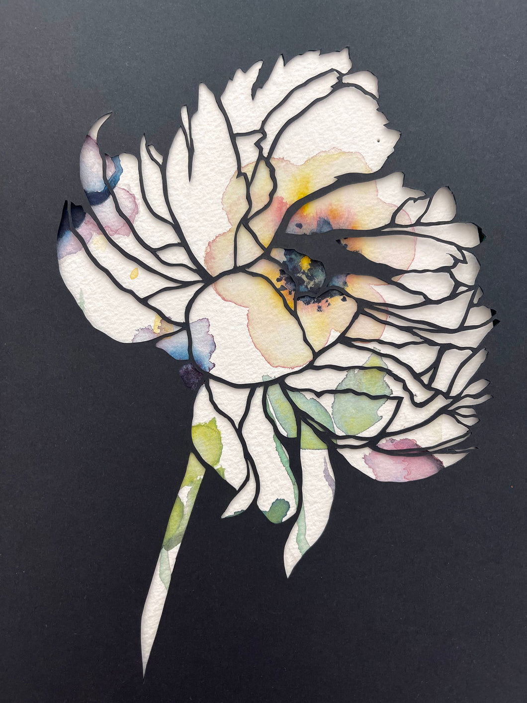 OCT 19th IN-PERSON - Floral Paper Stencil over Watercolor with Mirina Moloney