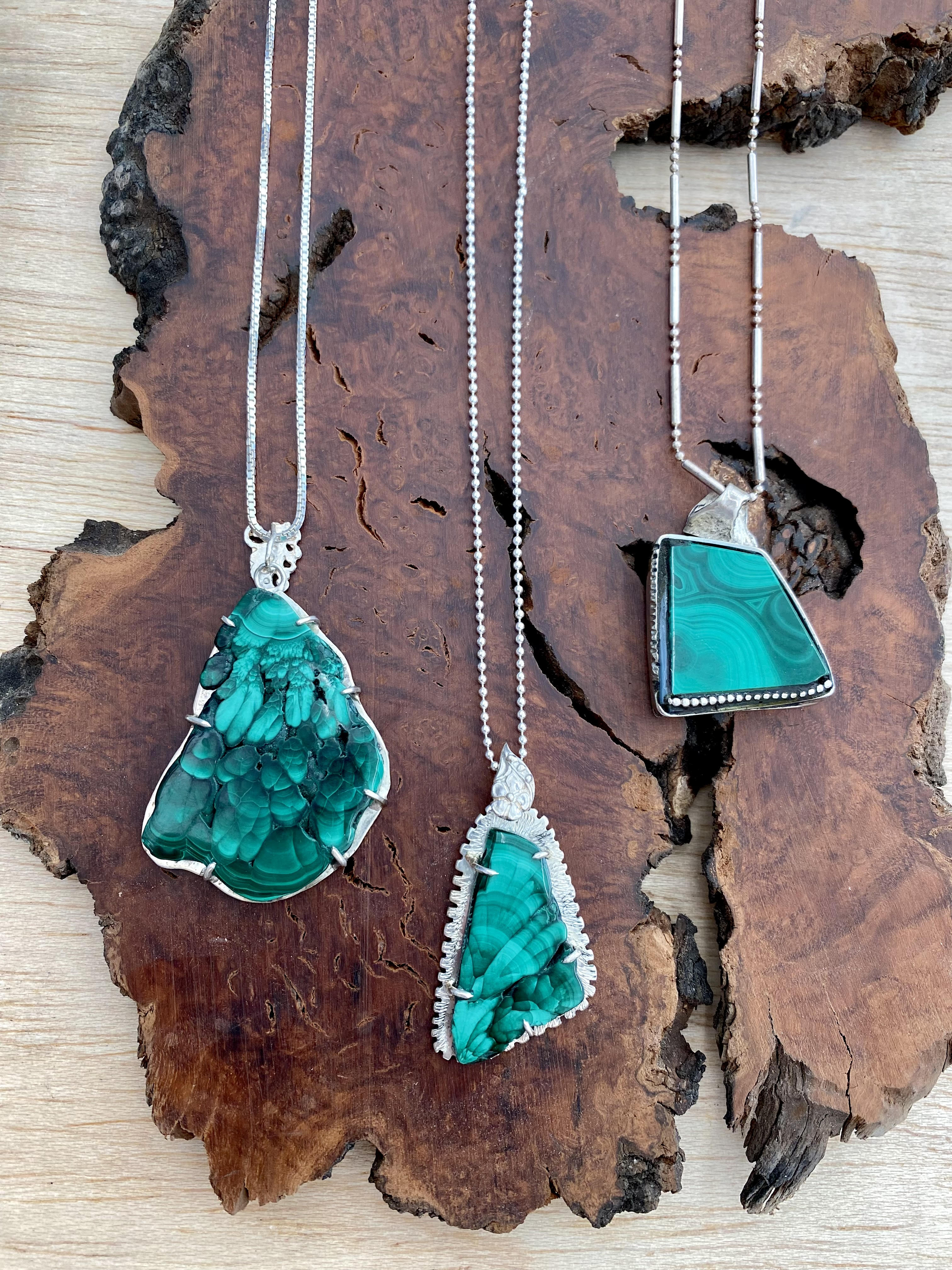 Malachite Necklaces by John Meyer - These Hands Makers Collective