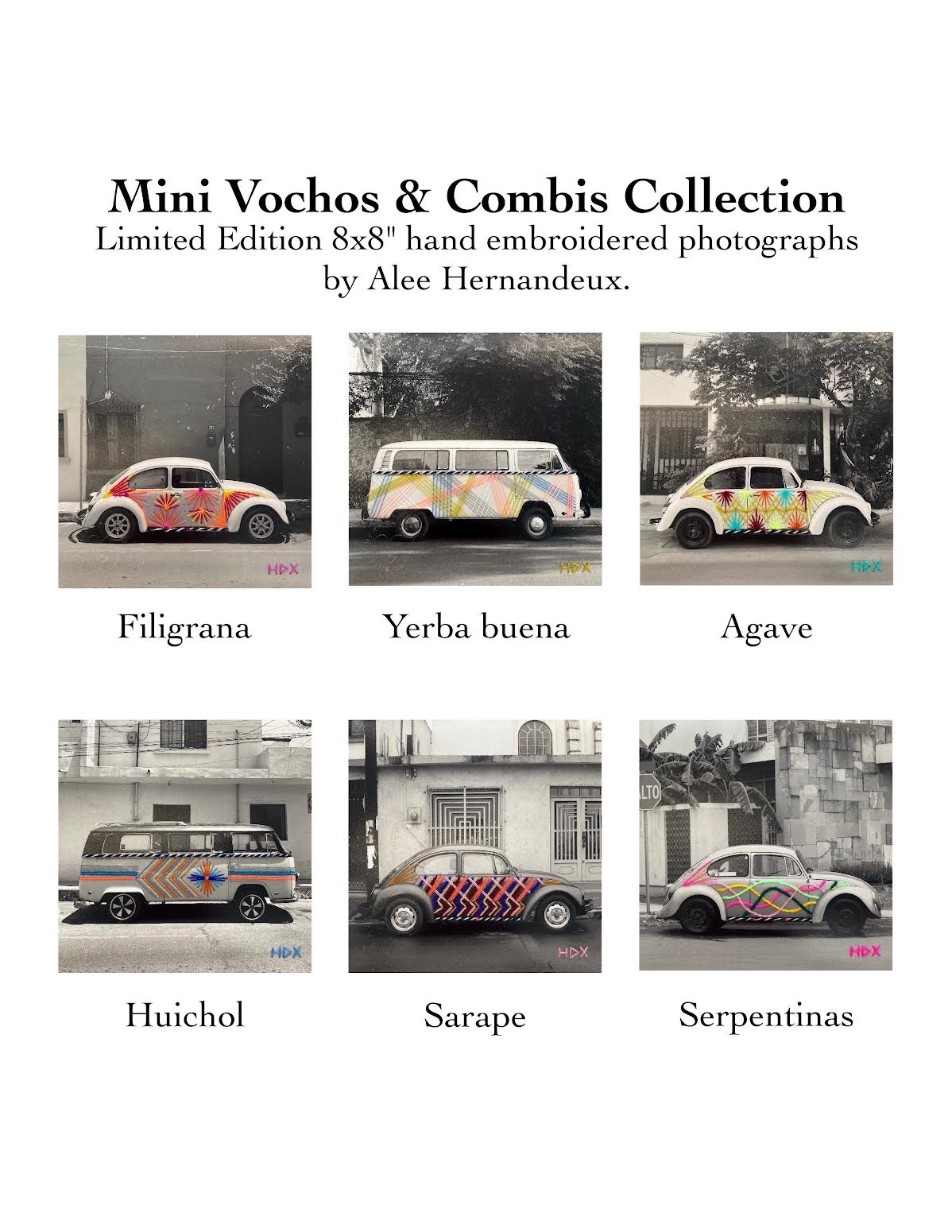 Mini Vochos and Combis Collection - These Hands Makers Collective