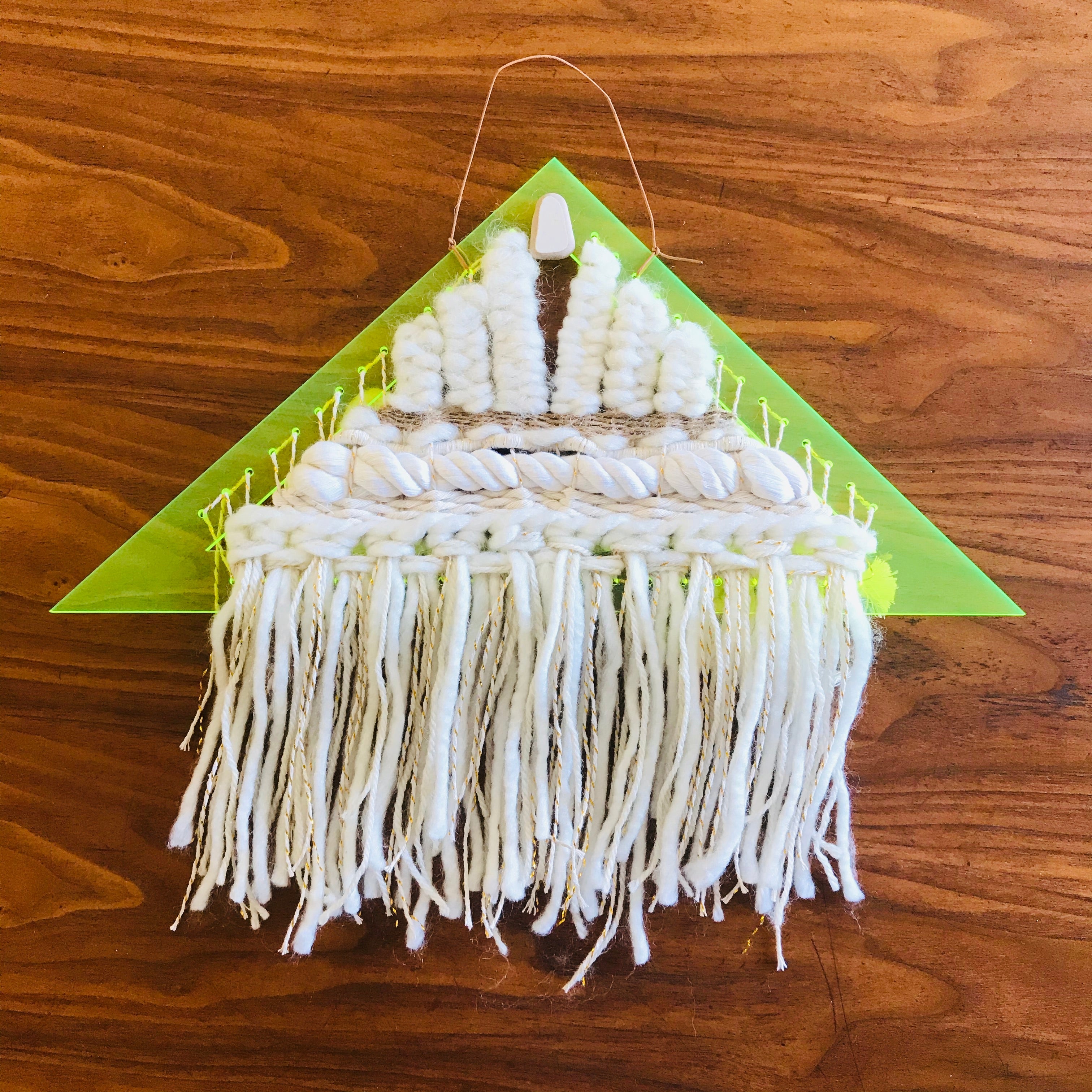NEON Acrylic Triangle Loom Weaving - These Hands Makers Collective
