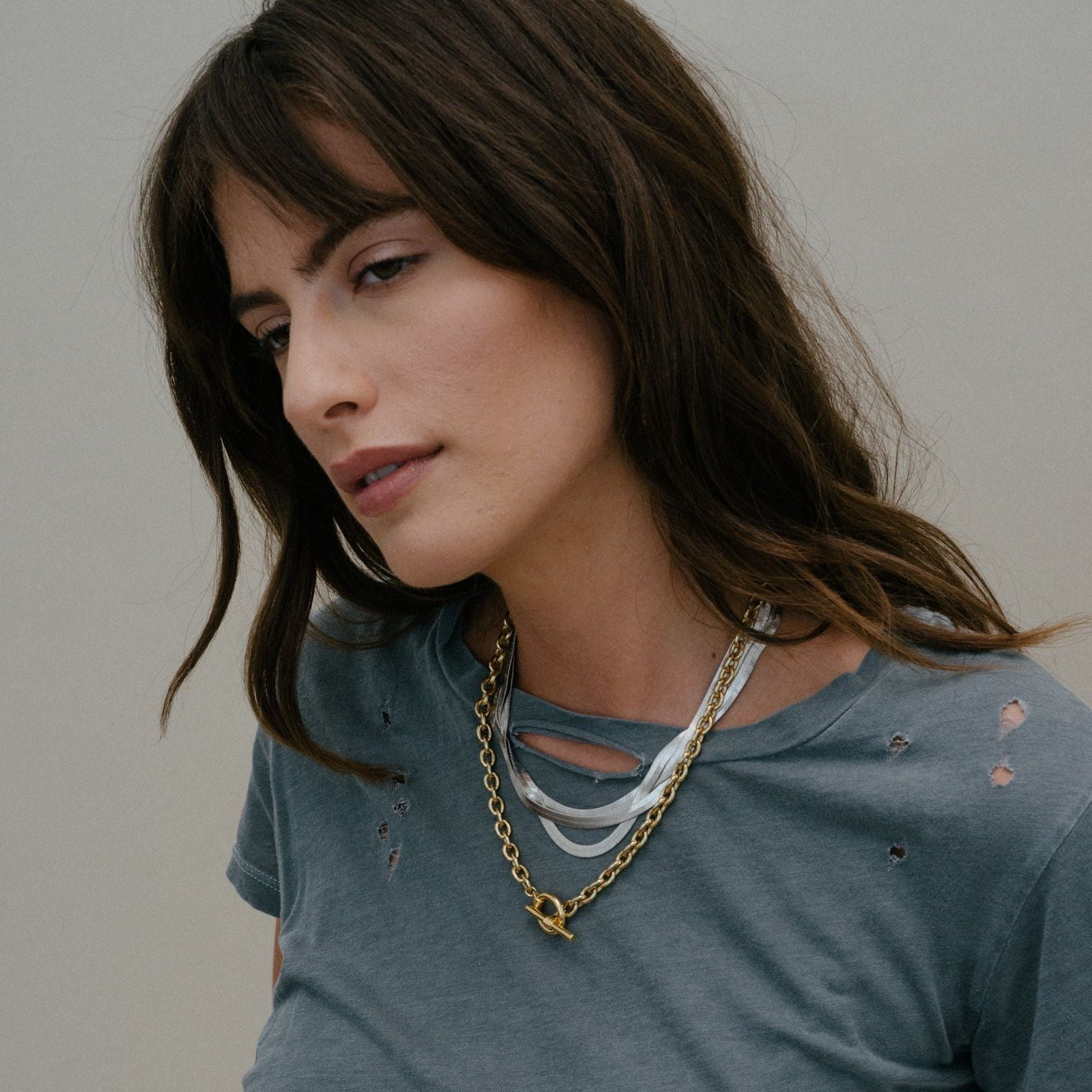 Silver Snake Chain Necklace - These Hands Makers Collective