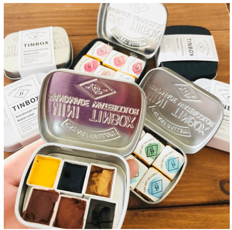 Tinbox Handmade Honey Watercolor - These Hands Makers Collective