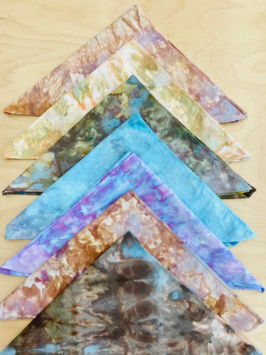 Hand Dyed Bandanas by Thunder Textile