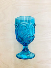 Load image into Gallery viewer, Vintage Aqua Moon &amp; Stars Goblet