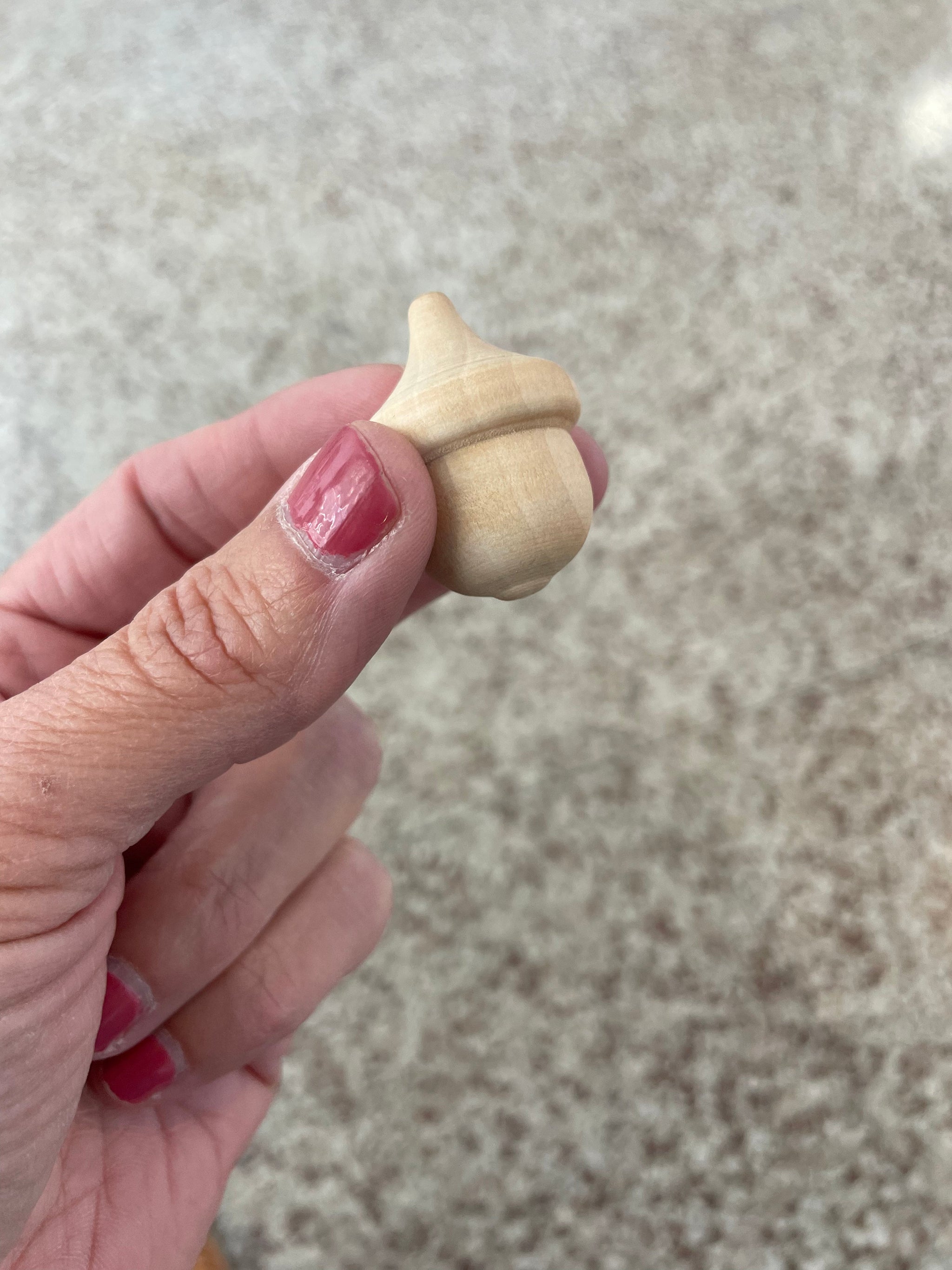 Wooden Acorn (Unfinished Wood) - These Hands Makers Collective